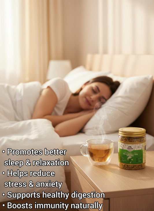 GRIVVA ORGANIC - 4 Combo - Chamomile tea (50g × 4 = 200g) | Stress Relief & Better Sleep| Loose Flower Tea | 100% Organic | Reusable Jar